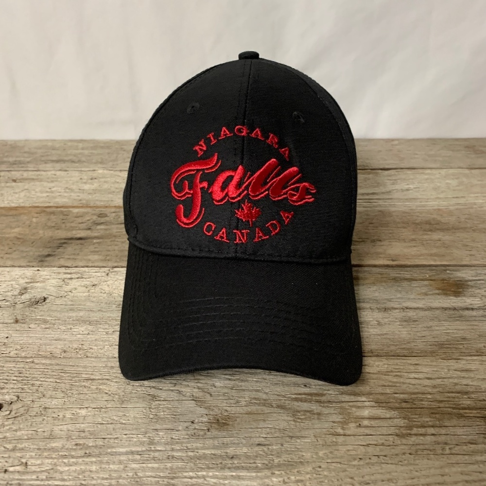 Niagara Falls Canada Baseball Cap Adjustable Embroidered Black Red Adult Hat